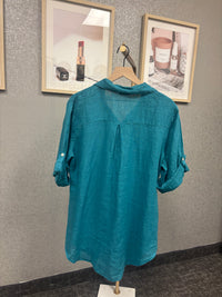 LongSleeve Button Down Linen Top