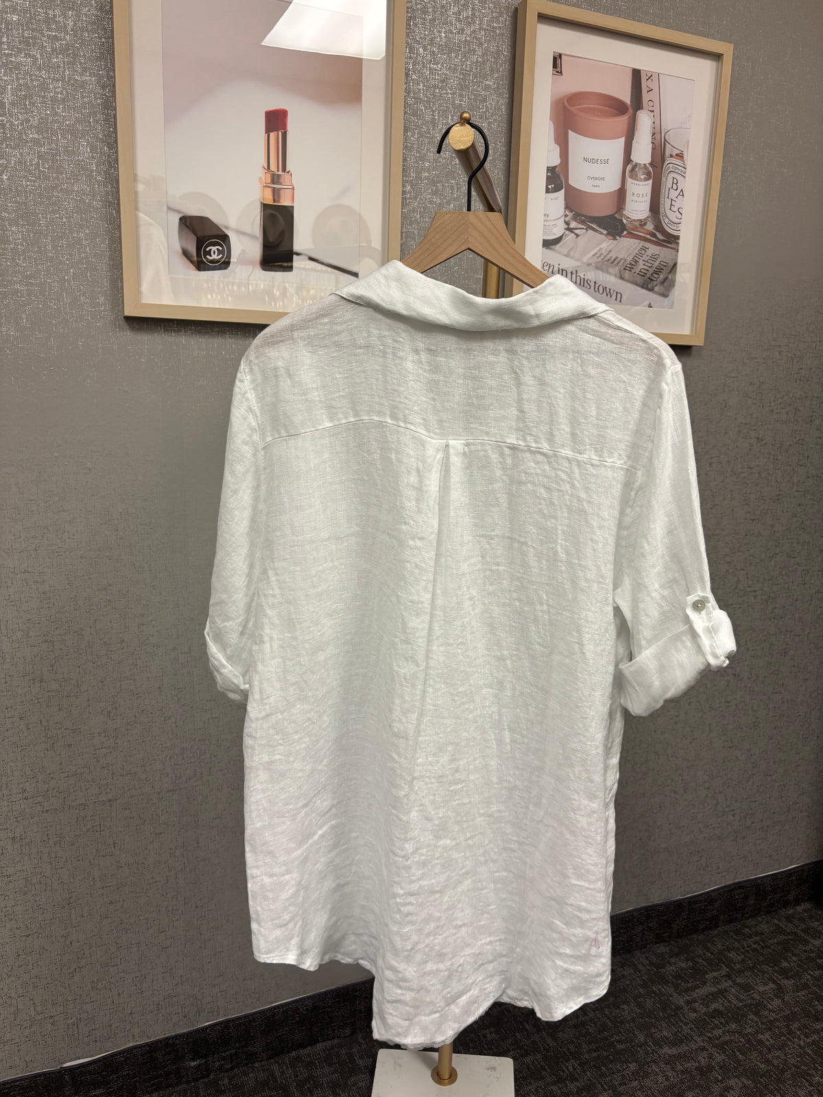 LongSleeve Button Down Linen Top