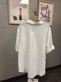 LongSleeve Button Down Linen Top