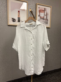 LongSleeve Button Down Linen Top