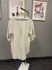 LongSleeve Button Down Linen Top
