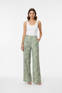 Wide-Leg Textured Pants