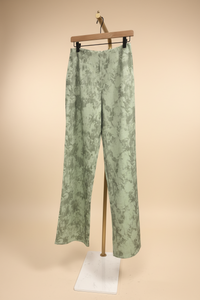 Wide-Leg Textured Pants