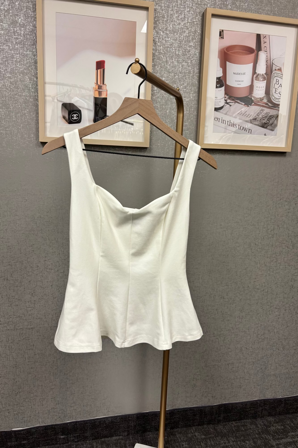 Solid Peplum Fitted