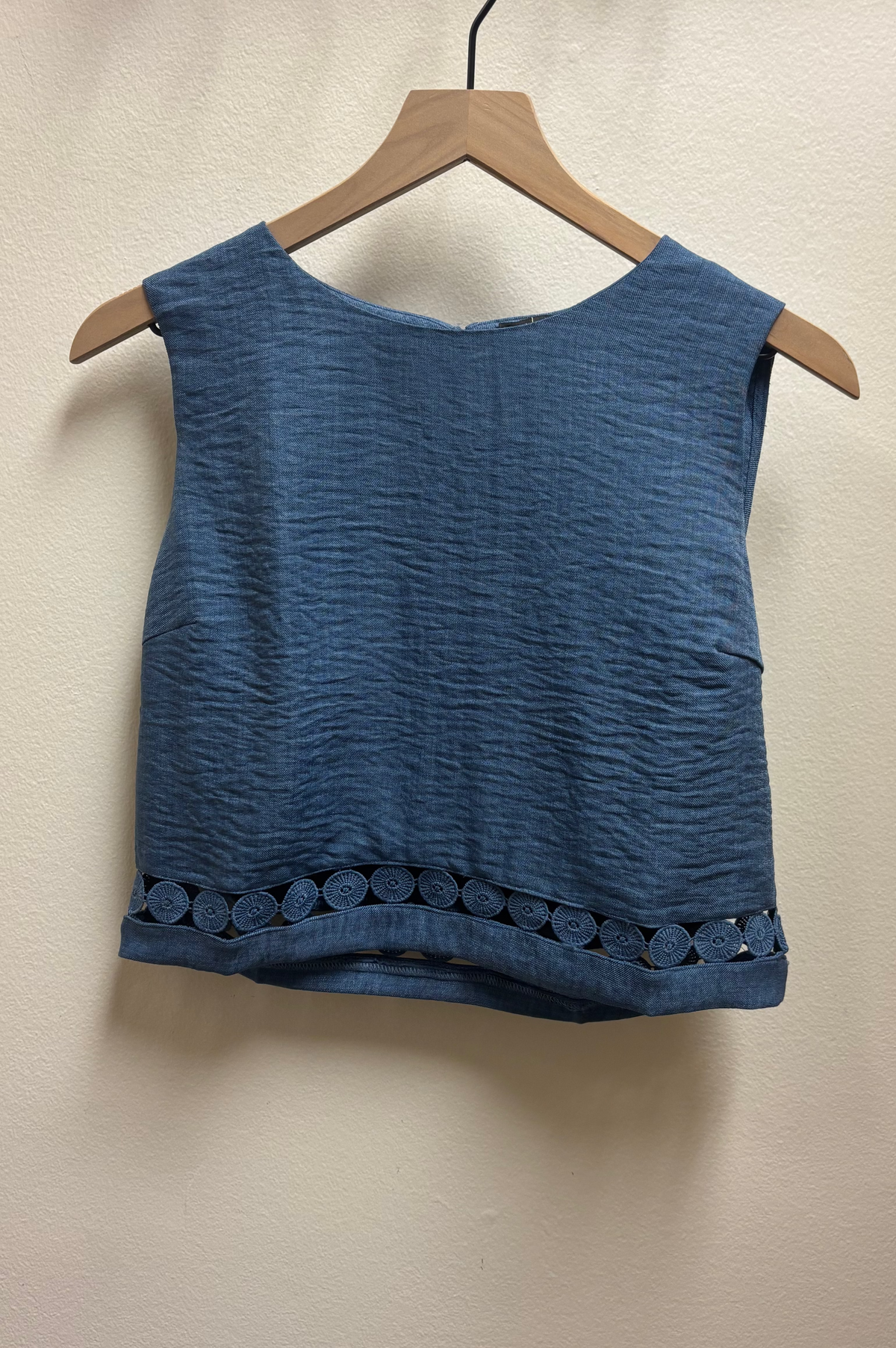 SleeveLess Eyelet Trim Top&Pants