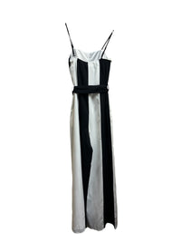 SleeveLess Black&White Stripe Jumpsuit