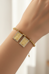 Gold Adjustable Scapular Bracelet