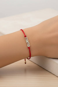 Red String Bracelet W/Mom Charm
