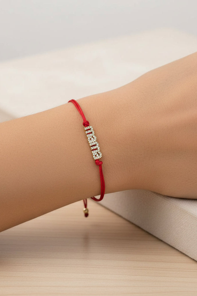 Red String Bracelet W/Mom Charm