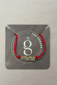 Red String Bracelet W/Mom Charm