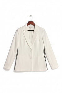 White Side Stripe Tape Blazer