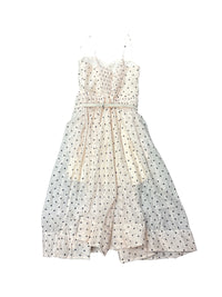 Polka Dot Print Bustier Midi Dress