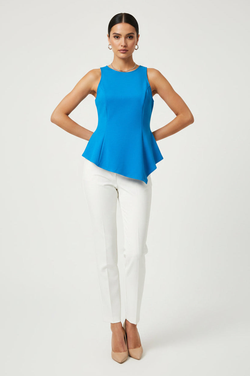 Asymmetrical Sleeveless Solid Top