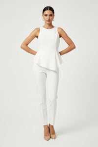 Asymmetrical Sleeveless Solid Top
