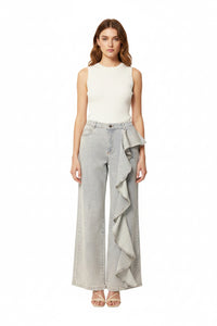 Ruffle Leg Detail Jean
