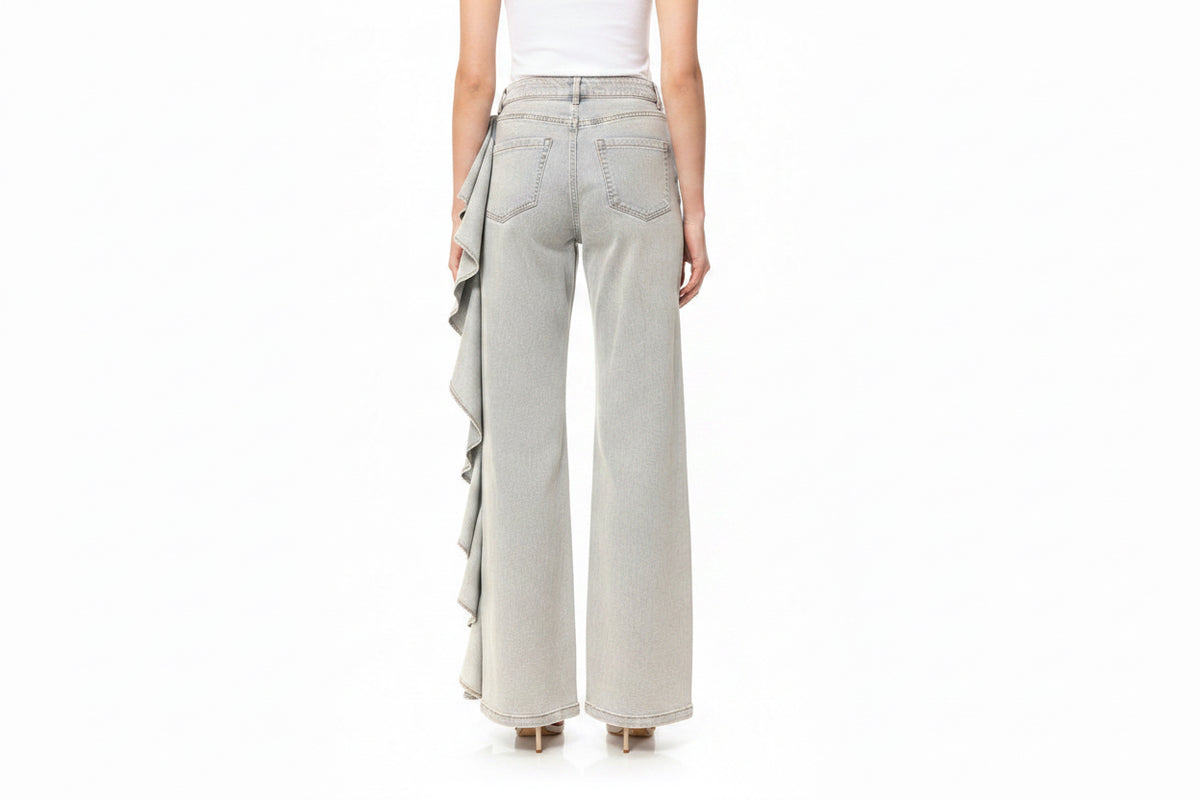 Ruffle Leg Detail Jean