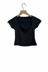 Scoop Neck Double Layer Top