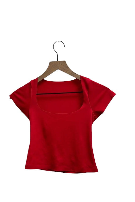 Scoop Neck Double Layer Top