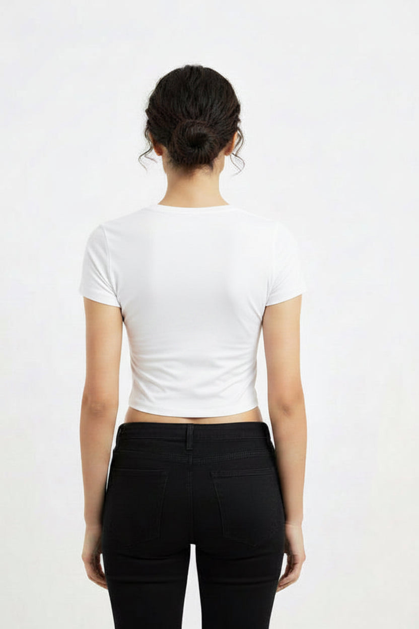 Scoop Neck Double Layer Top