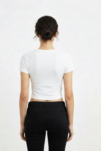 Scoop Neck Double Layer Top