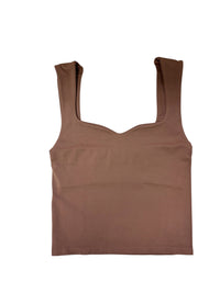 Heart Neck Plain Tank