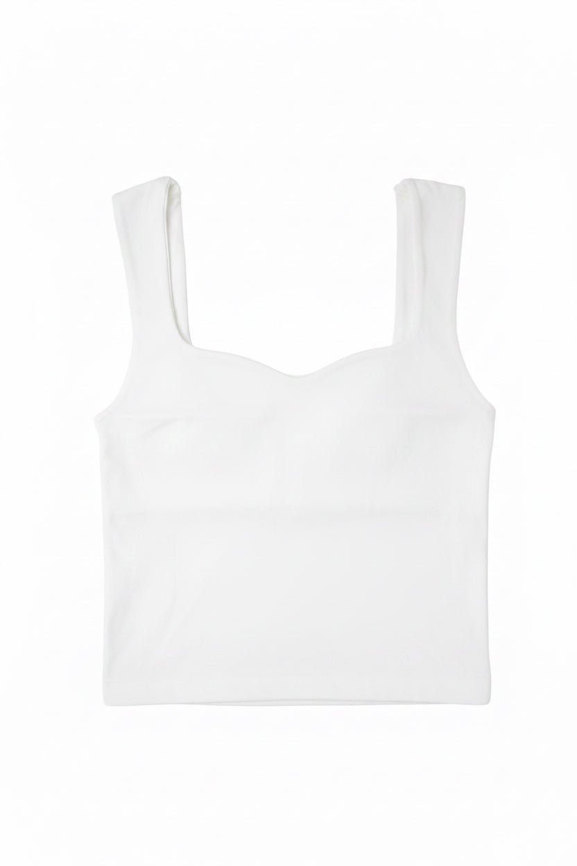 Heart Neck Plain Tank