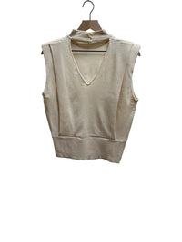 High Neck Slvless Solid Top