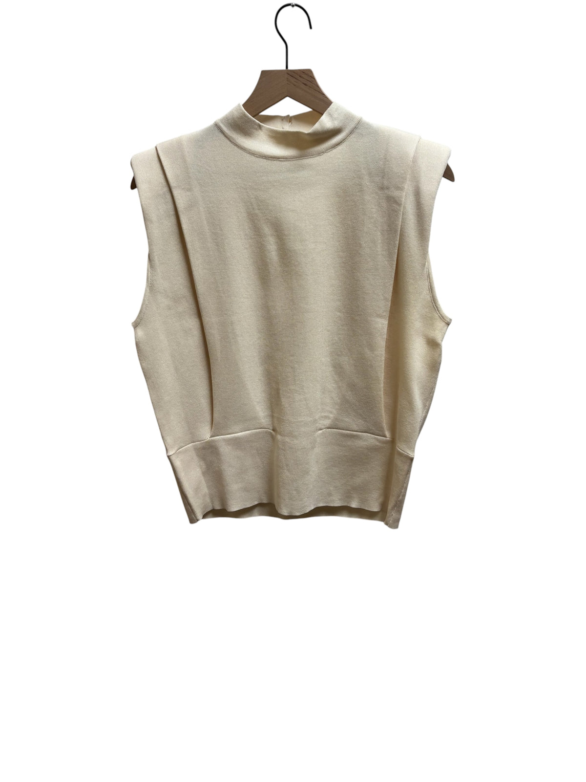 High Neck Slvless Solid Top
