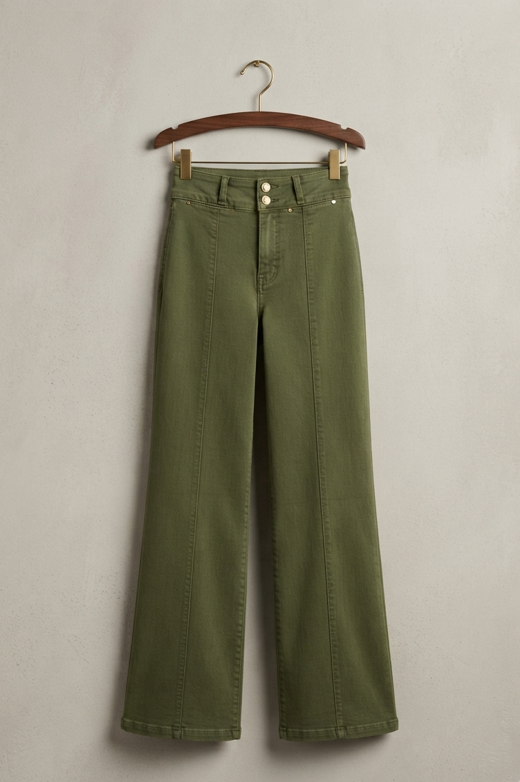 High Waist Stretch Flare Jeans
