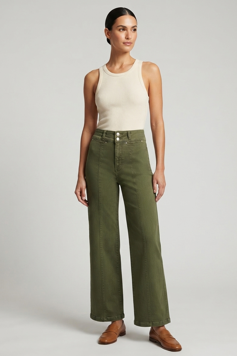 High Waist Stretch Flare Jeans
