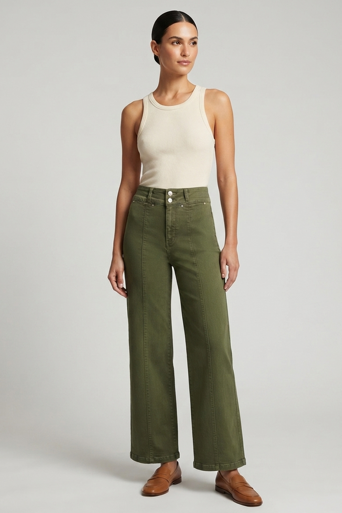 High Waist Stretch Flare Jeans