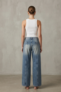 Pleated Front Jean