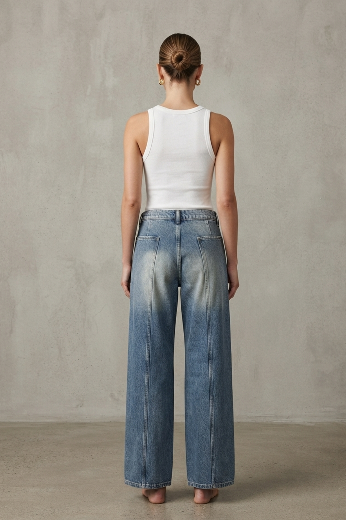 Pleated Front Jean