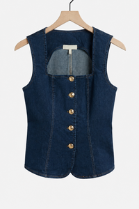 Square Denim Vest