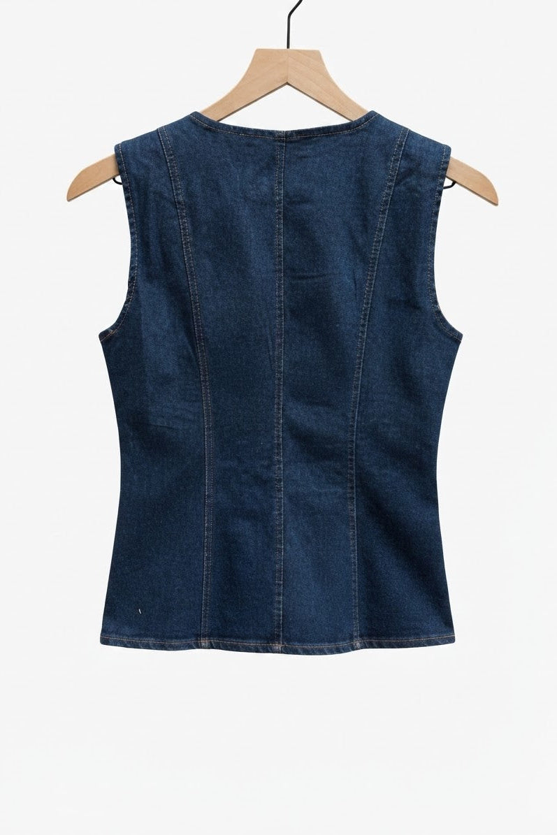 Square Denim Vest