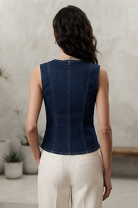 Square Denim Vest