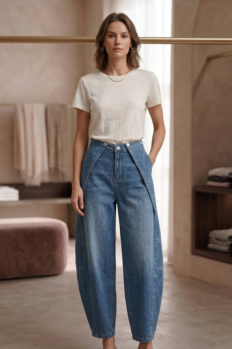 Flap Denim Pants