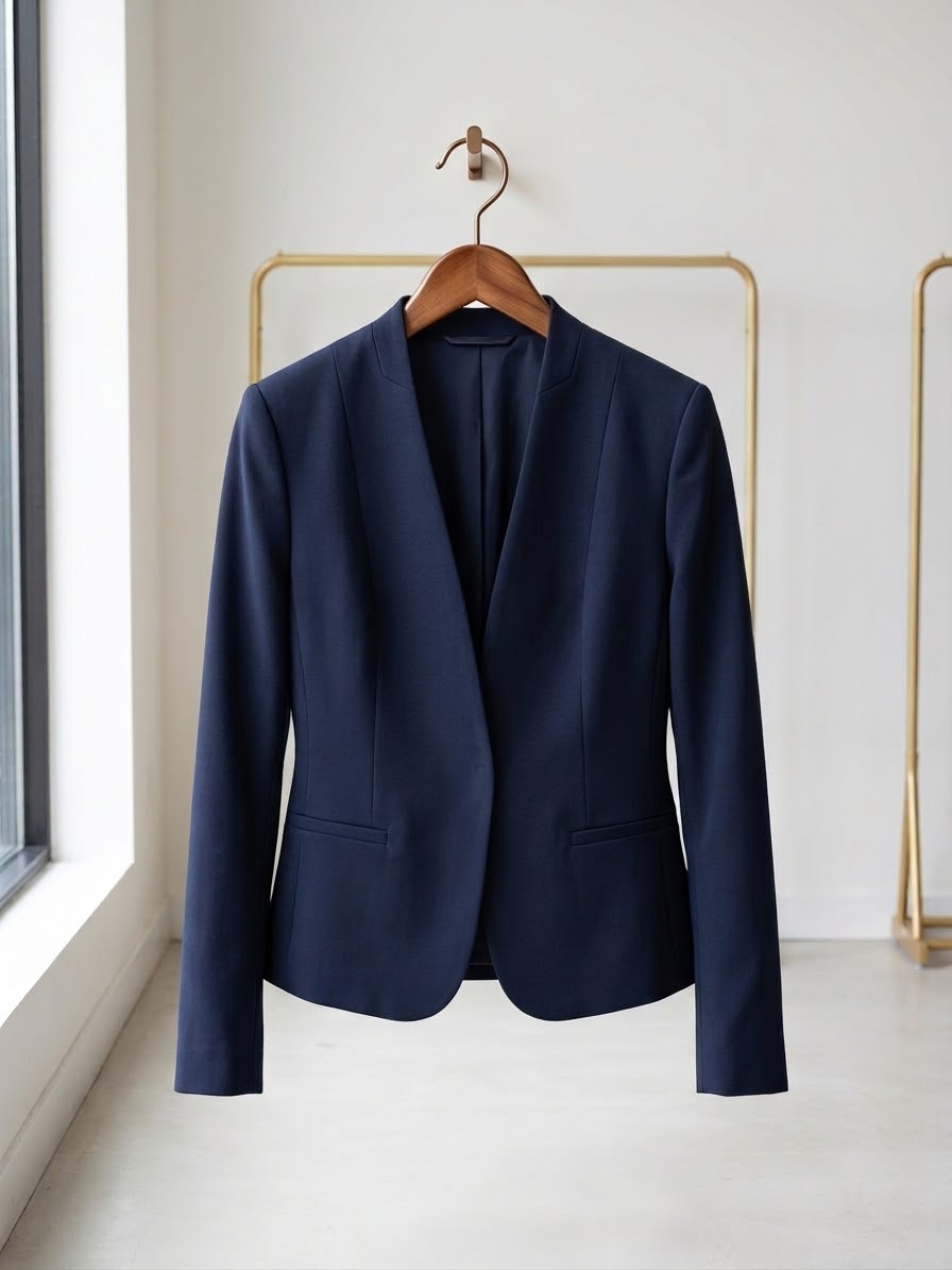 Solid Short Blazer