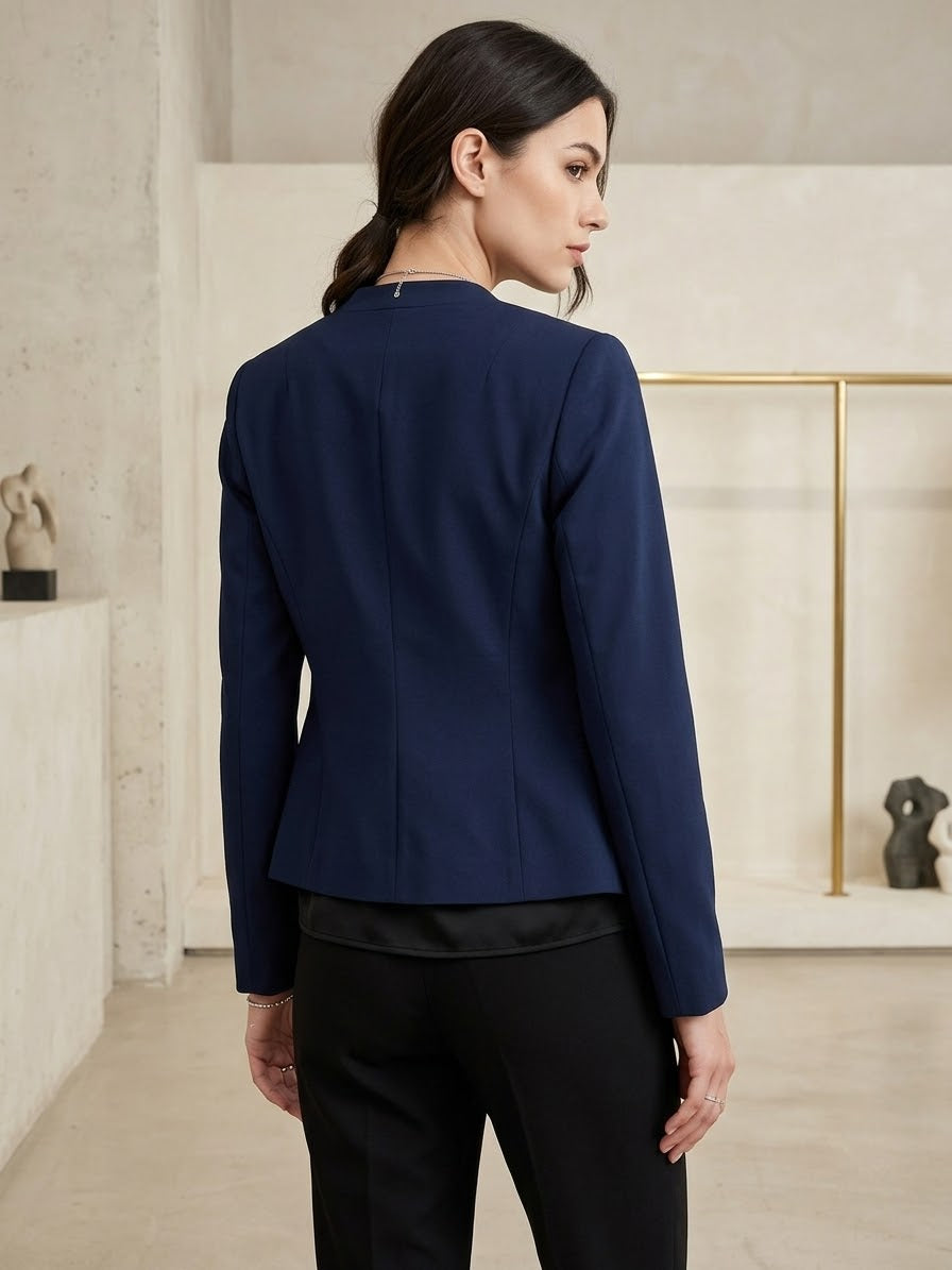 Solid Short Blazer