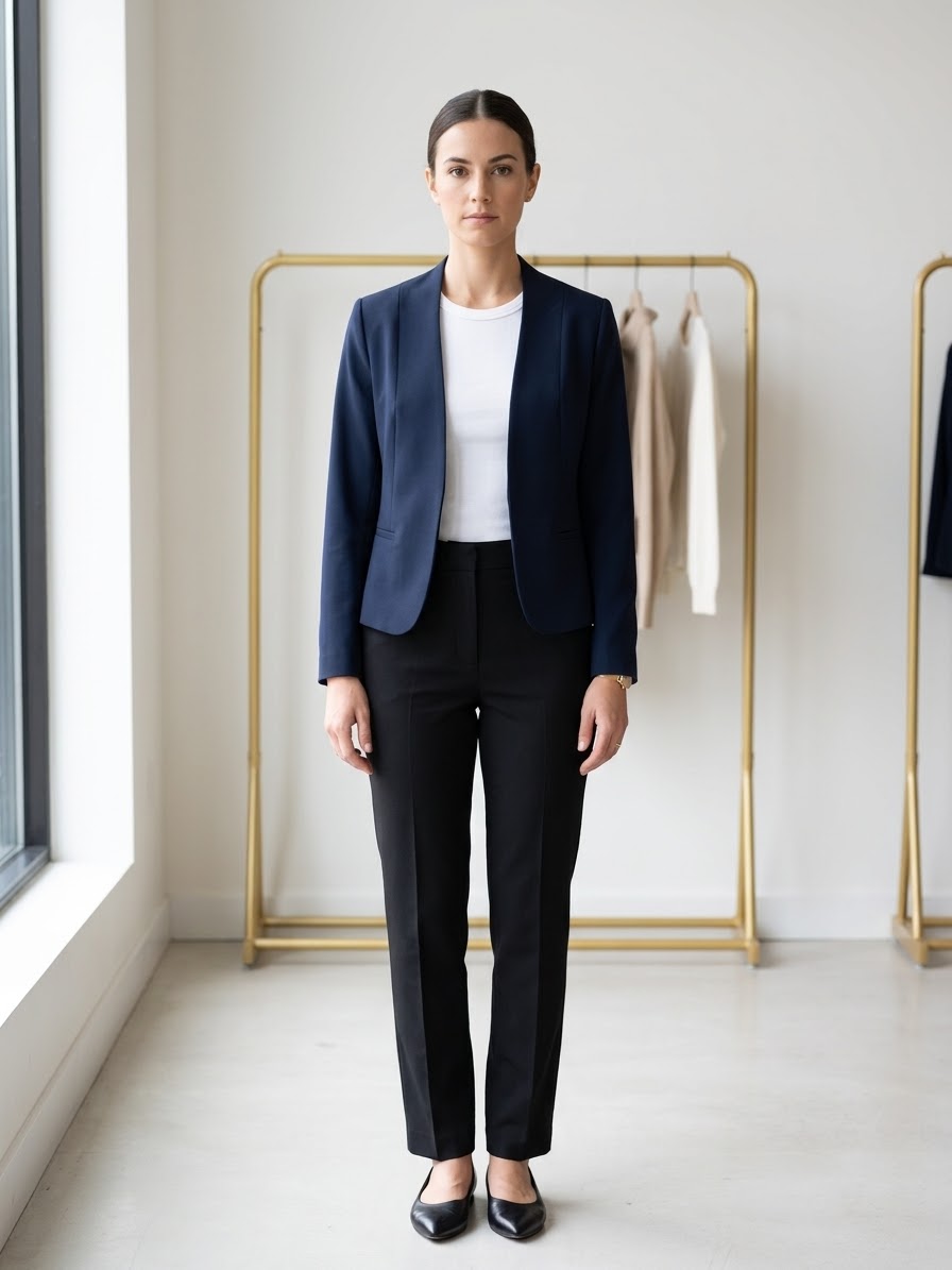 Solid Short Blazer