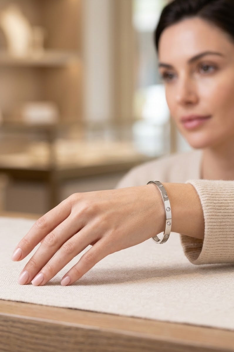 Classic Crystal Bangle Bracelet
