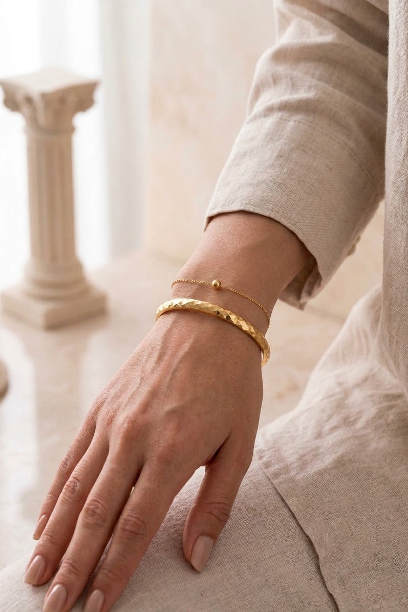 Hammered Metal Bangle