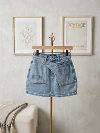 Denim Crossover Skort