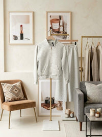 Casual Solid Jacket & Pants Set