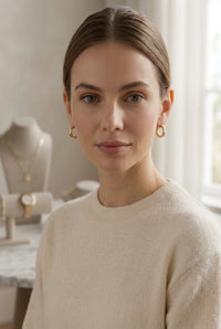 Angular Gold Mini Hoops