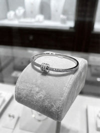 Pavé Cylinder Bangle Bracelet
