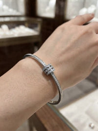 Pavé Cylinder Bangle Bracelet