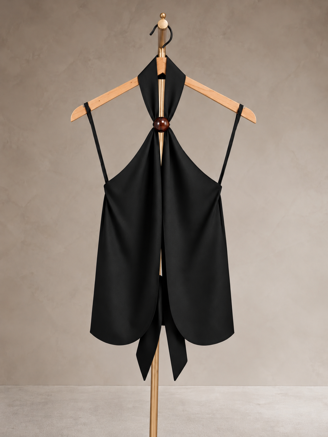 Linen Bead Set Top&Pants Set