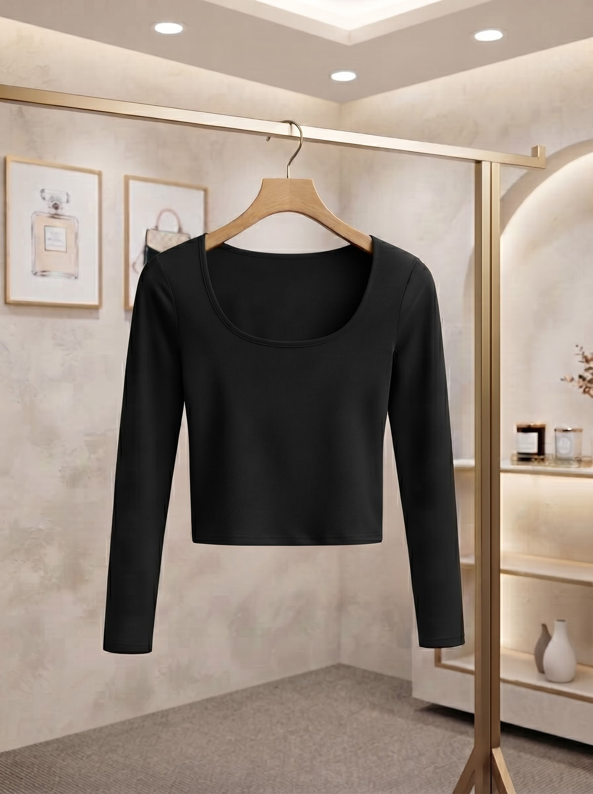 Long Sleeve Solid Basic Top