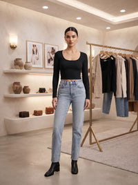 Long Sleeve Solid Basic Top
